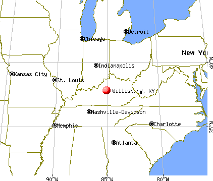 Willisburg, Kentucky map