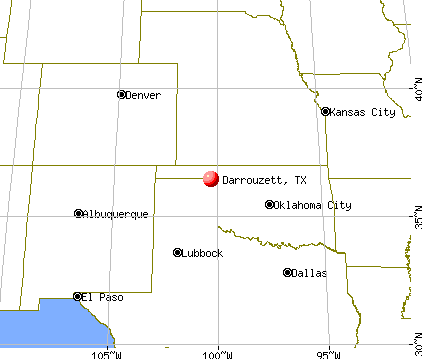 Darrouzett, Texas map