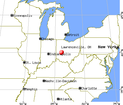 Lawrenceville, Ohio map