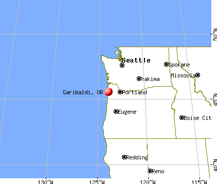 Garibaldi, Oregon map