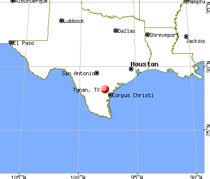 Tynan, Texas map