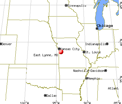 East Lynne, Missouri map