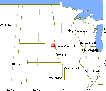 Newcastle, Nebraska map