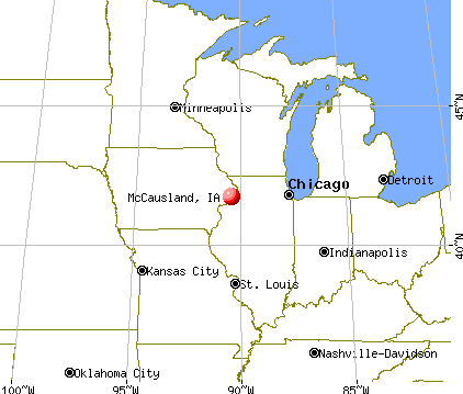 McCausland, Iowa map