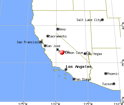 Lemon Cove, California map