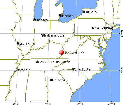 Wayland, Kentucky map