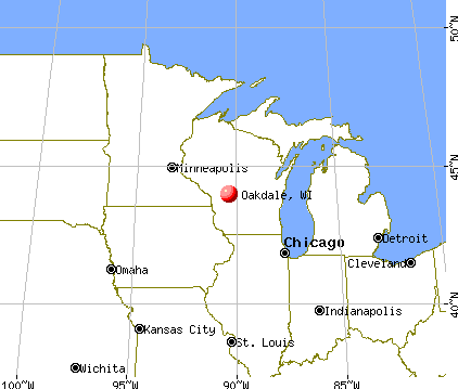Oakdale, Wisconsin map