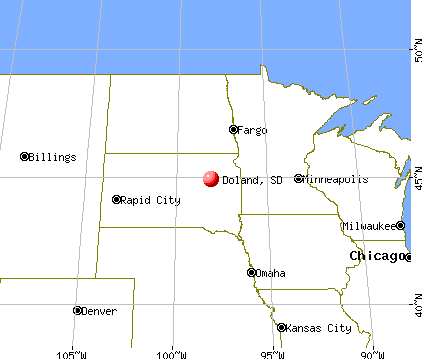 Doland, South Dakota map