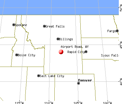 Airport Road, Wyoming map