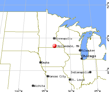 Hollandale, Minnesota map