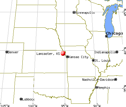 Lancaster, Kansas map