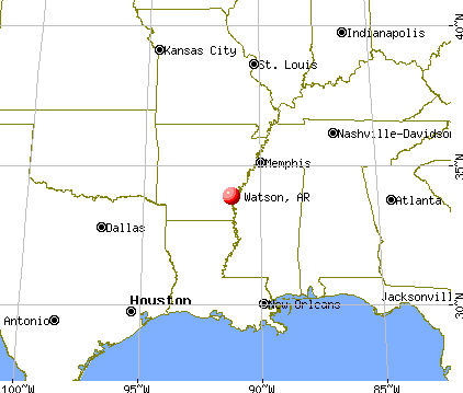 Watson, Arkansas map