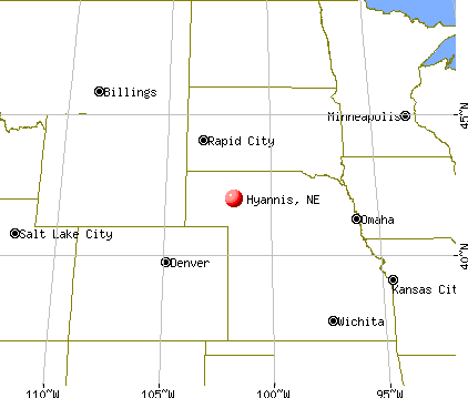 Hyannis, Nebraska map