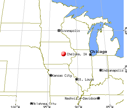 Chelsea, Iowa map