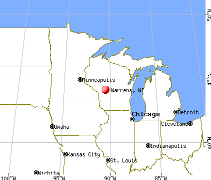 Warrens, Wisconsin map