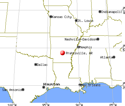 Prattsville, Arkansas map