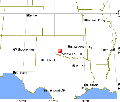 Roosevelt, Oklahoma map