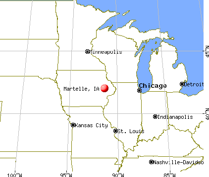 Martelle, Iowa map