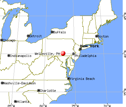 Wellsville, Pennsylvania map