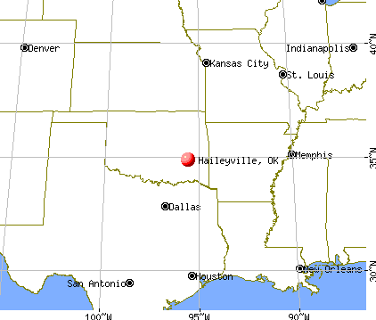 Haileyville, Oklahoma map