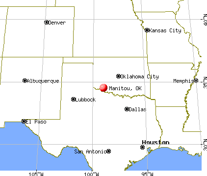 Manitou, Oklahoma map