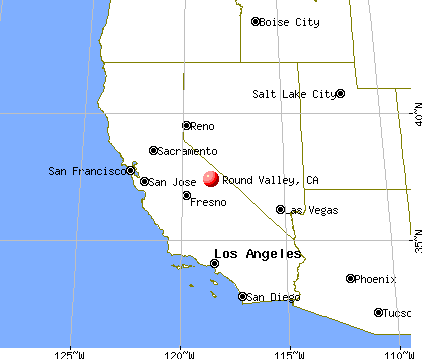 Round Valley, California map