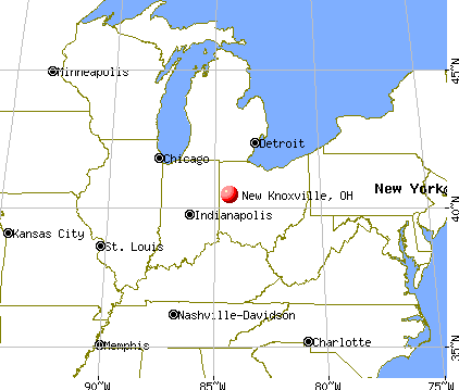 New Knoxville, Ohio map
