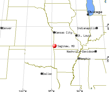 Saginaw, Missouri map