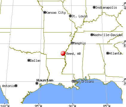 Reed, Arkansas map