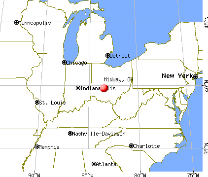 Midway, Ohio map