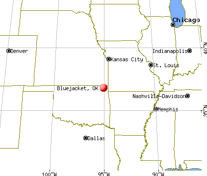 Bluejacket, Oklahoma map