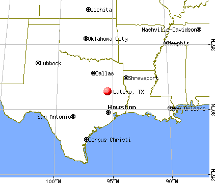 Latexo, Texas map