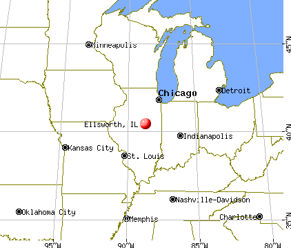 Ellsworth, Illinois map