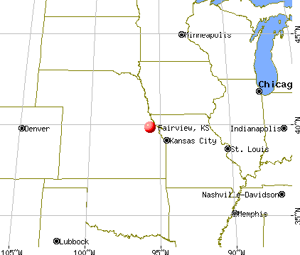 Fairview, Kansas map