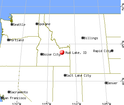 Mud Lake, Idaho map