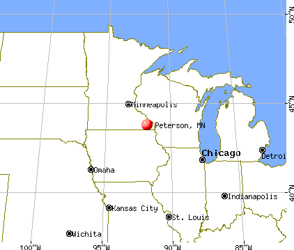 Peterson, Minnesota map