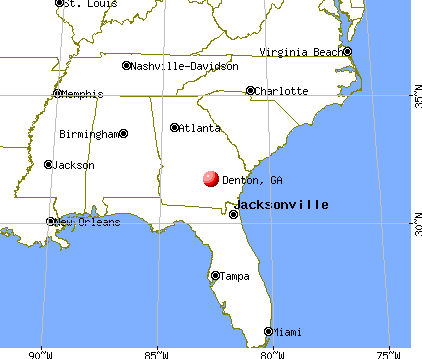 Denton, Georgia map