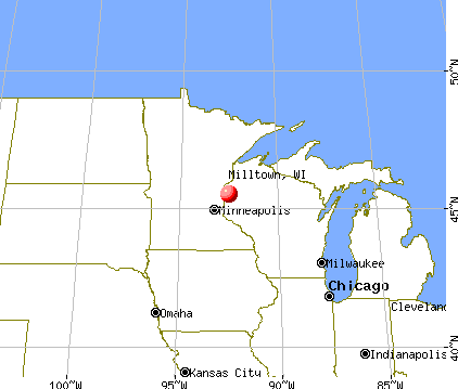 Milltown, Wisconsin map