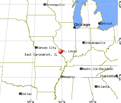 East Carondelet, Illinois map