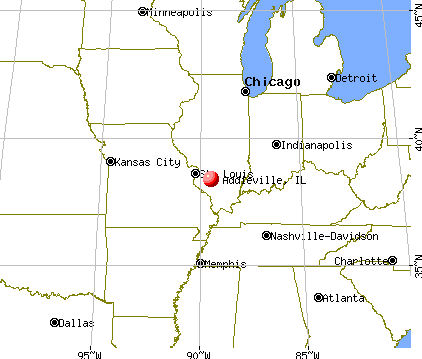 Addieville, Illinois map
