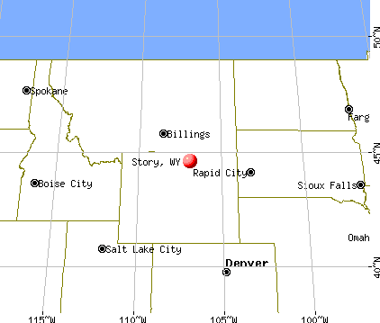 Story, Wyoming map