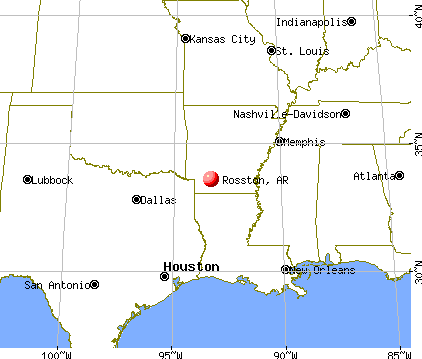 Rosston, Arkansas map
