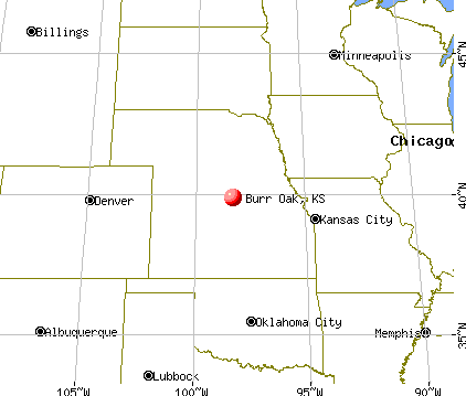 Burr Oak, Kansas map