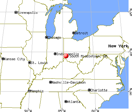 South Middletown, Ohio map