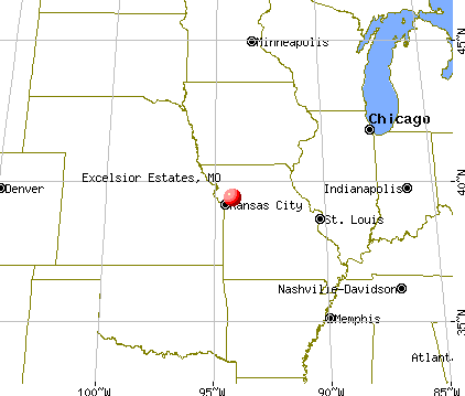 Excelsior Estates, Missouri map