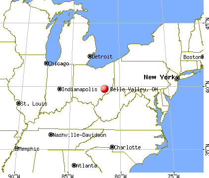 Belle Valley, Ohio map