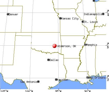 Alderson, Oklahoma map