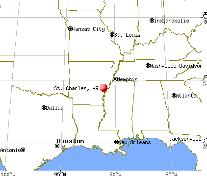 St. Charles, Arkansas map