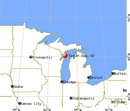 Sister Bay, Wisconsin map