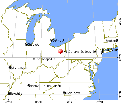 Hills and Dales, Ohio map
